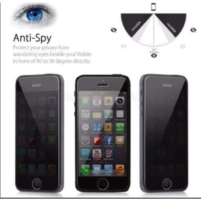 กระจกนิรภัยความเป็นส่วนตัวสําหรับVivo Y21 Y31 Y51 Y55 Y69 Y81 Y81 V3 V3max V5 V7 V7plus V15 V9