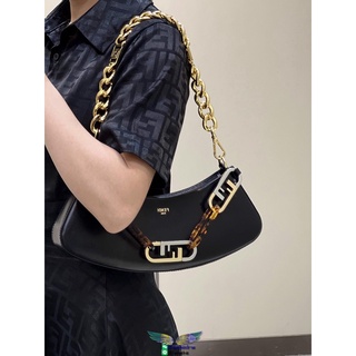 FD OLock underarm baguette hobo bag shoulder zipper saddle bag