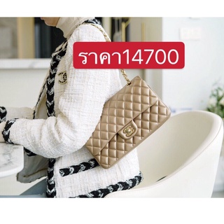 พรี ​ CHANEL Classic Flap 25cm หนังแกะ กระเป๋าสะพาย กระเป๋าแฟชั่นหนังแท้กระเป๋าเดินทาง แบรนด์เนน