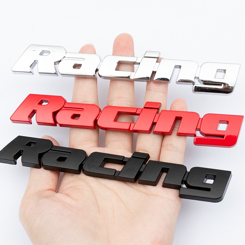 Auto 3D racing car sticker speed English metal car label rear tail ...