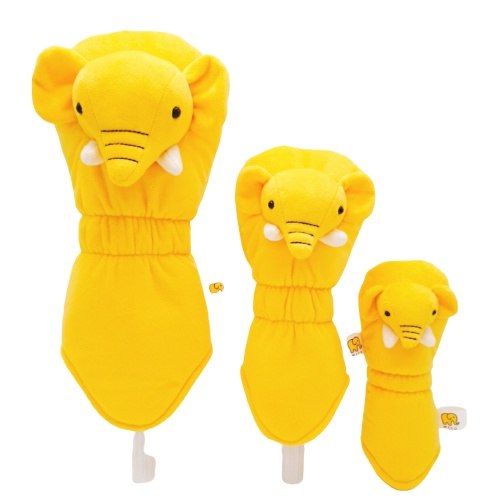 [WICO&Golf]Golf Club Cover yellow elephant /ไม้หัวกอล์ฟคลับชุดป้องกัน