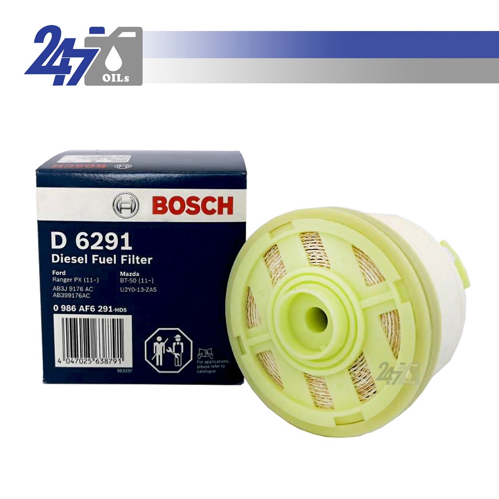 BOSCH กรองดีเซล กรองโซล่า สำหรับรถ FORD RANGER, MAZDA BT50 PRO ( 0986AF6291 )