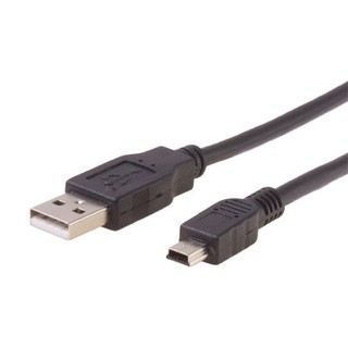 USB Cable Am to mini USB 5pin V2.0 สายยาว 5M (สีดำ)