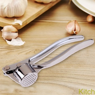 [Kitch]Garlic Press Crusher Mincer Kitchen Stainless Steel Garlic Smasher Squeezer Manual Press Tool