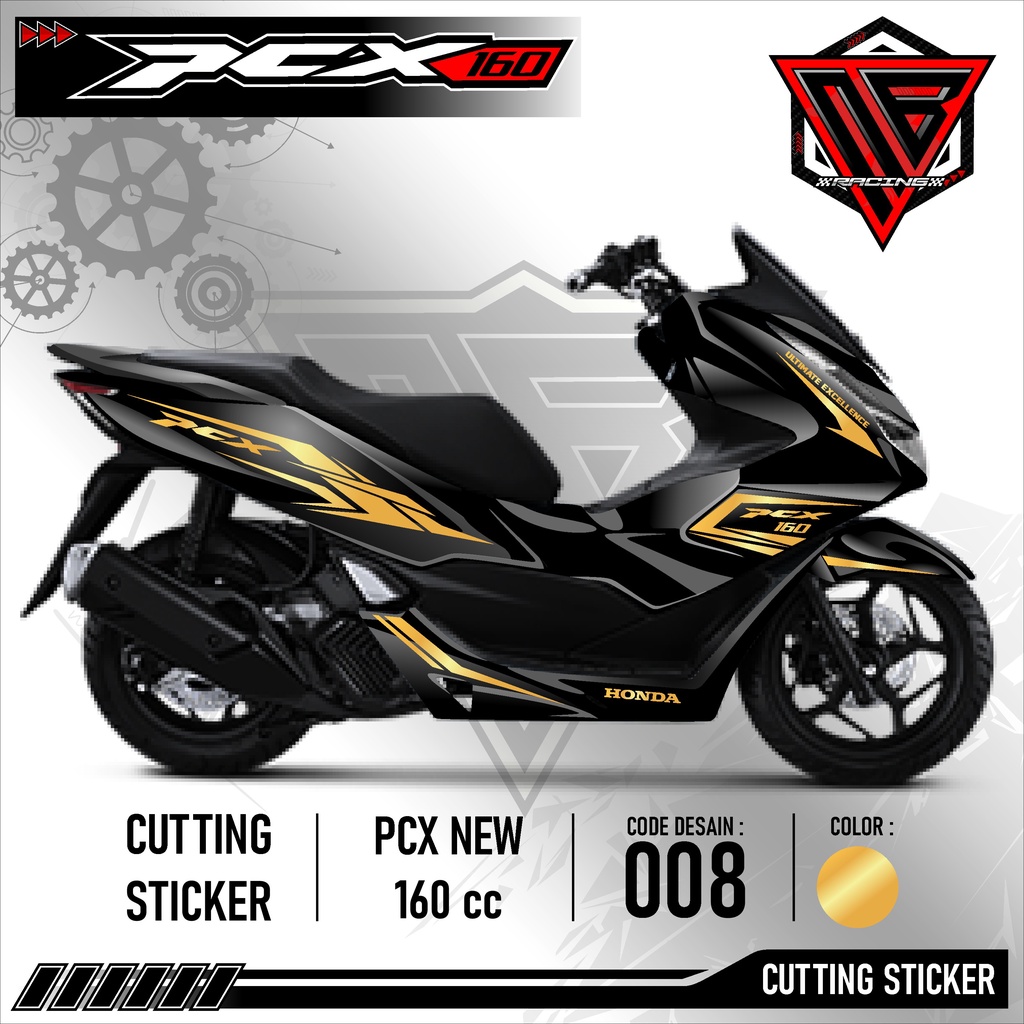 ตัดสติ๊กเกอร์ PCX - อุปกรณ์มอเตอร์ไซค์ Honda PCX 160 cc สติ๊กเกอร์ Skotlet สติ๊กเกอร์ Striping Lis V