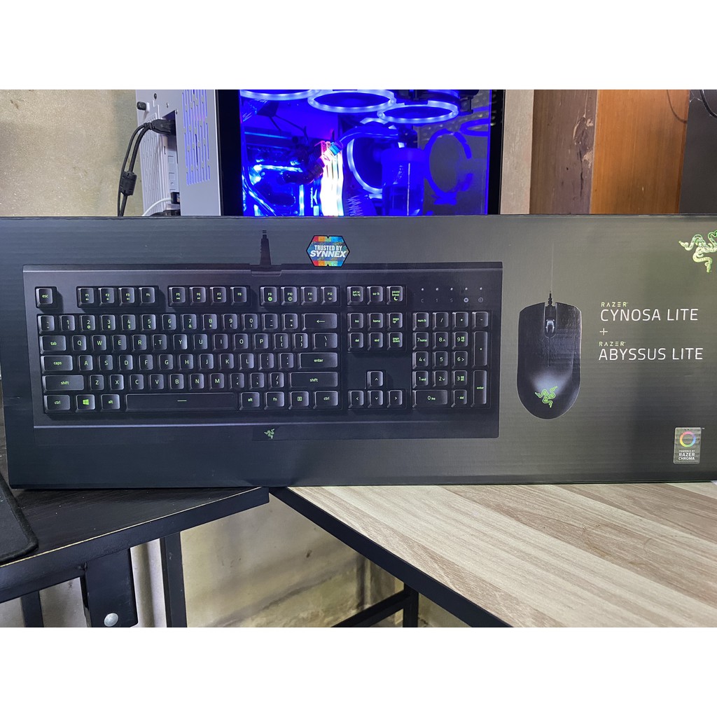 Paintzr Com RAZER ชุดเม้าส์+คีย์บอร์ด Cynosa Lite+Abyssus Lite ของแท้ ประกันศูนย์ Synnex 2 ปี ราคาพิ