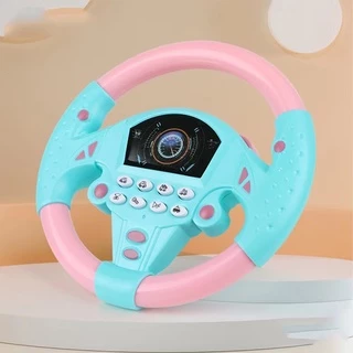 พร้อมส่ง ของเล่นเด็ก พวงมาลัยของเล่น จำลองพวงมาลัยรถมีเสียงเพลงมีไฟหมุนได้รอบทิศทาง