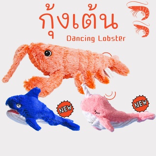 ของเล่นแมว กุ้งเต้น ตุ๊กตากุ้ง ของเล่นอัตโนมัติ ชาร์ตด้วย USB Cat dance toy กุ้ง ของเล่นแมวราคาส่ง