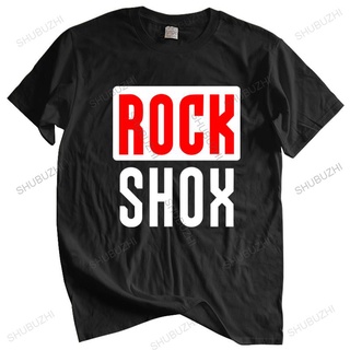 เสื้อยืดผ้าฝ้ายพรีเมี่ยม เสื้อยืดคอกลม ผ้าฝ้าย ขนาดใหญ่ พิมพ์ลาย Rockshox Rock Shox Shock Suspension Mountain Mtb สําหรั