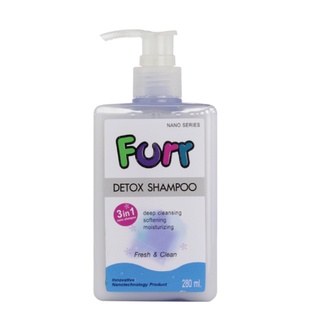 Nano Furr Detox Shampoo แชมพูทำความสะอาดสำหรับสัตว์เลี้ยง สูตรบำรุงผิวหนังและเส้นขน ด้วยน้ำมันขนแกะ โปรตีนน้ำนม และวิตาม