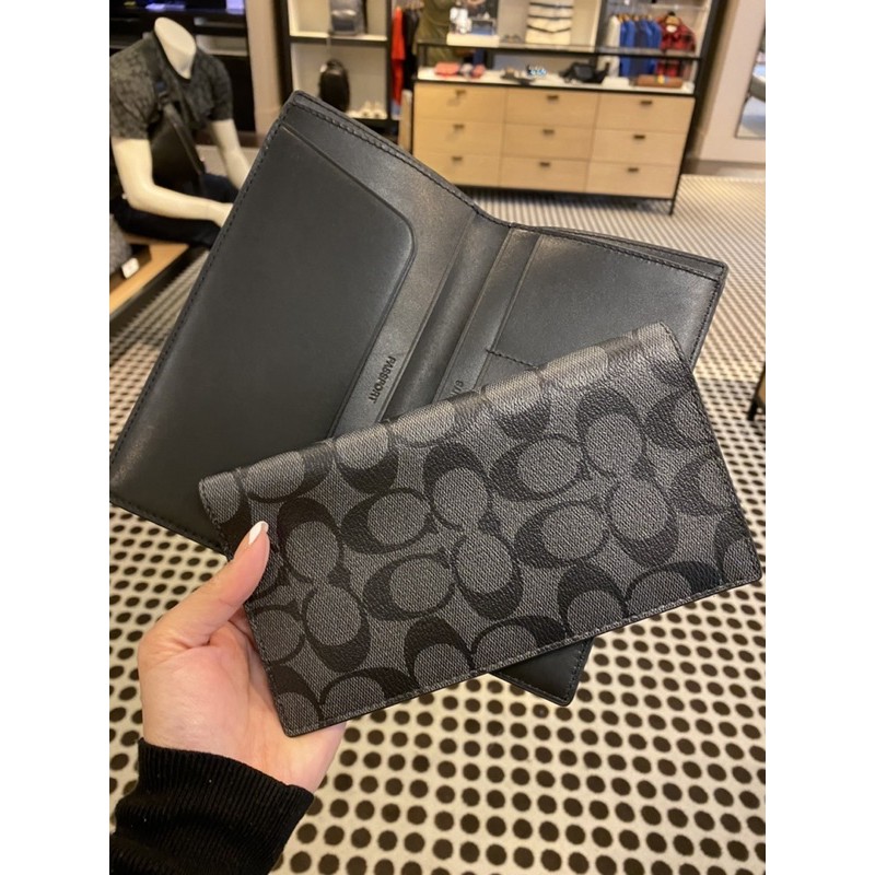 ☀️แท้ 💯 COACH SLIM PASSPORT WALLET IN SIGNATURE 91663 Shopee Thailand