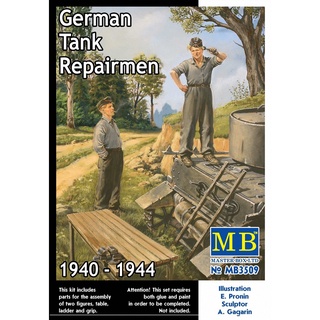 โมเดลประกอบฟิกเกอร์ทหาร Master Box 1/35 MB3509 German tank repairmen (1940-1944)