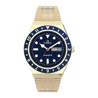 Timex TW2U62000 Q Timex Reissue นาฬิกาข้อมือผู้ชาย สีทอง หน้าปัด 38 มม.
