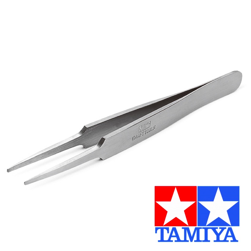 Tamiya HG Straight Tweezers (Round Tip)