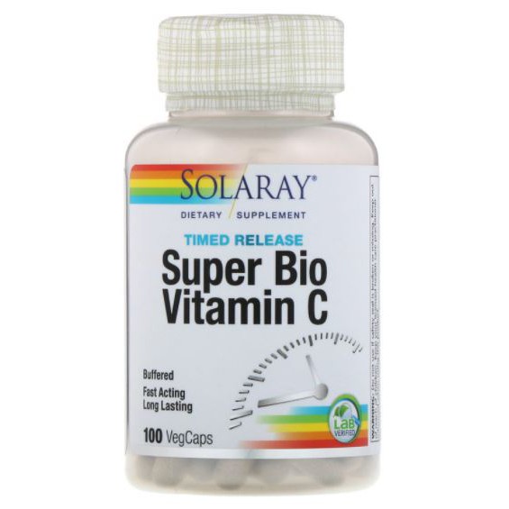 Solaray, Super Bio Vitamin C, Time Release [ 100 VegCaps ] vitamic 1000 with Bioflavonoid , Rutin, Hesperidin