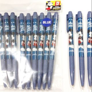 ปากกาลายลิขสิทธิ์ปลากรายการ์ตูนมิกกี้เมาส์ 0.38 มมสีน้ำเงิน 12 ด้าม