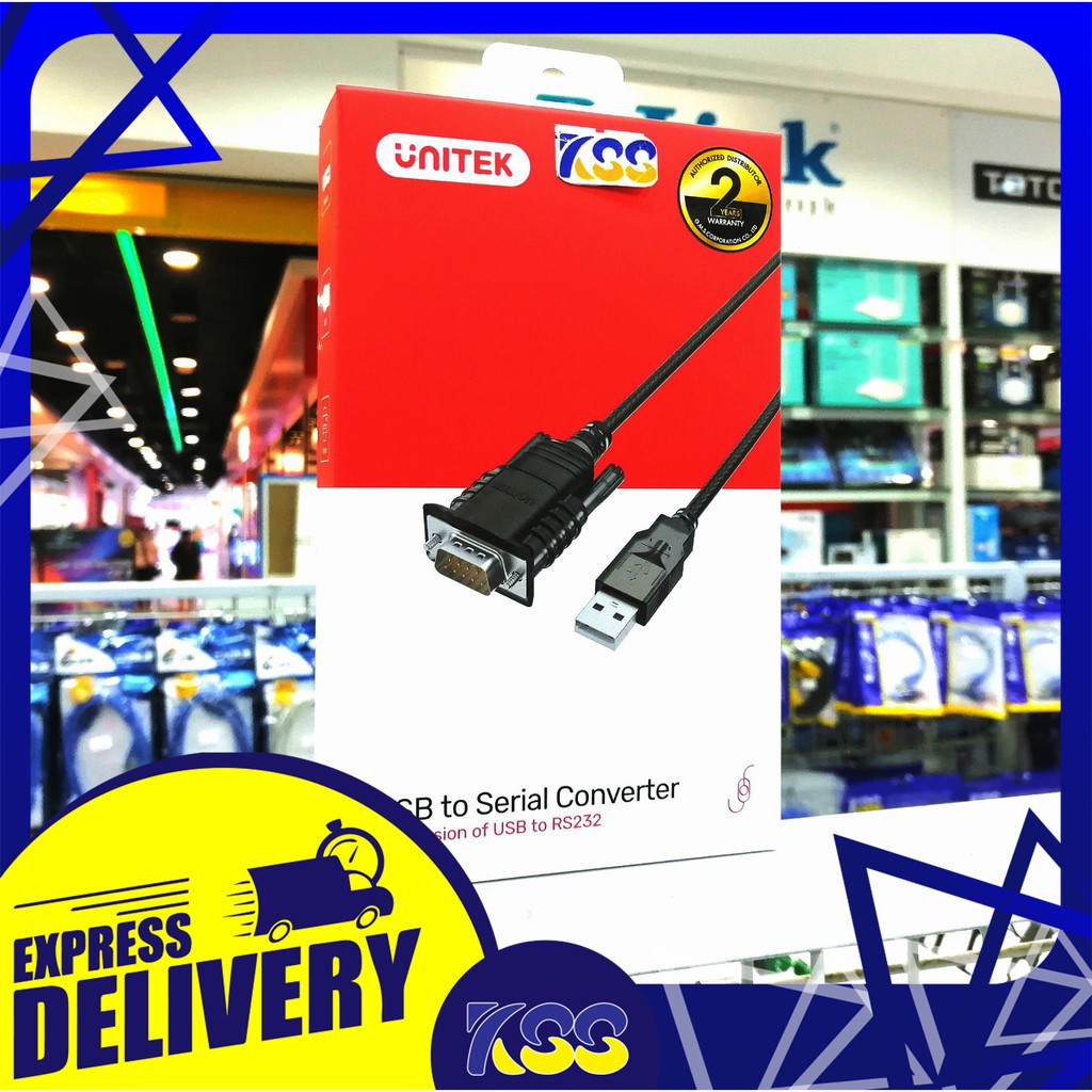 Unitek USB to Serial RS232 Cable Y-108 สาย USB เป็น RS232 (DB9) รับประกัน 2ปี