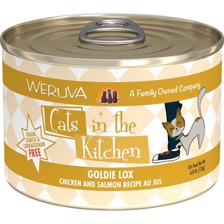 (พร้อมส่ง) Weruva Cats in the Kitchen Goldie  Lox Chicken&amp;Salmon Recipes Au Jus ขนาด 90 g