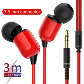 Super Bass Headset, 3.5mm Stereo Headset Network Broadcast Subwoofer Earphone, 3M Long Earphones