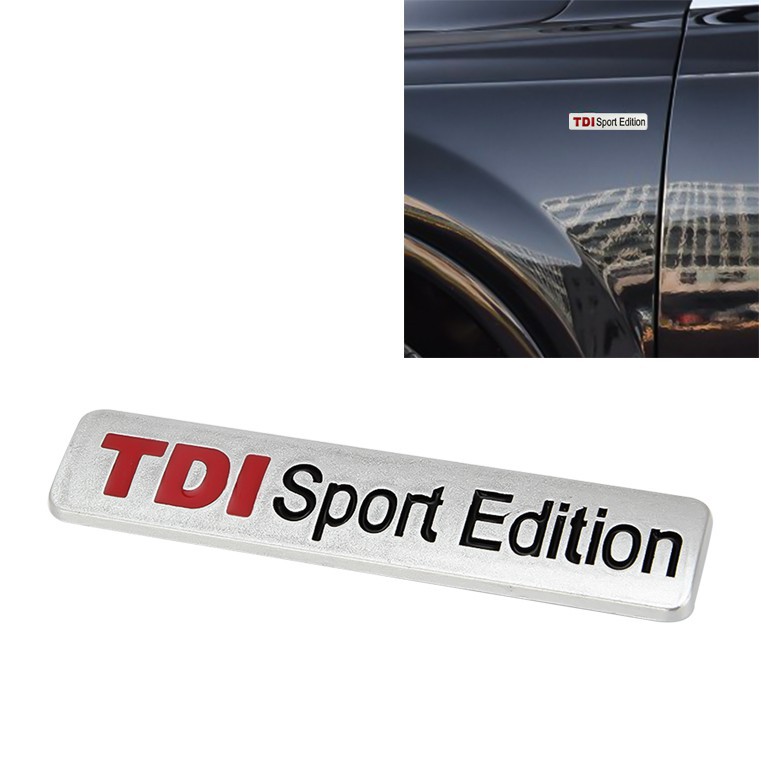 Senzeal 3D Metal TDI SPORT EDITION Car Badge Emblem Sticker Universal ...