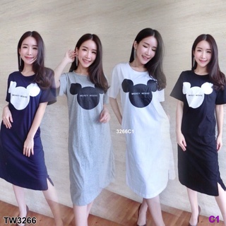 👗Pfashion [ส่งไว!!🚛] P3266 แม็กซีเดรส สกรีนลาย maxi dress screen print