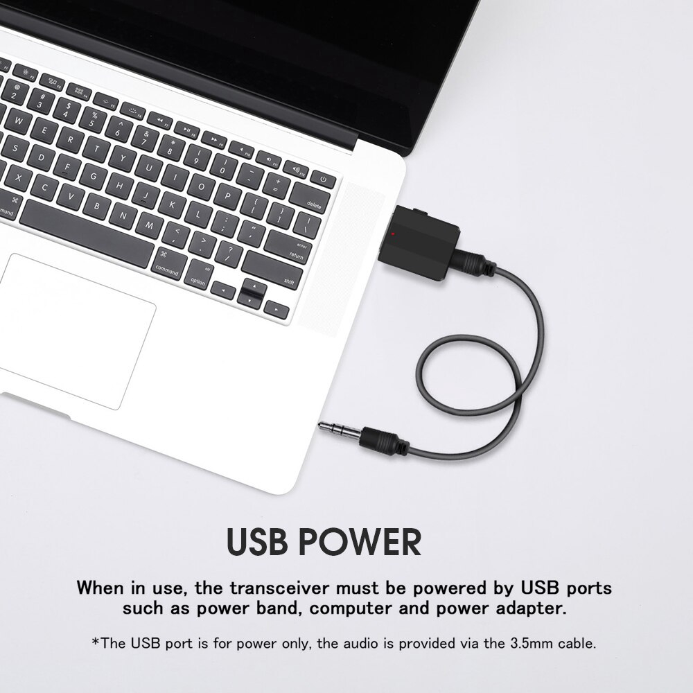 2 in 1 อะแดปเตอร์รับและส่งสัญญาณเสียง บลูทูธ 5.0 แบบไร้สาย หัว USB