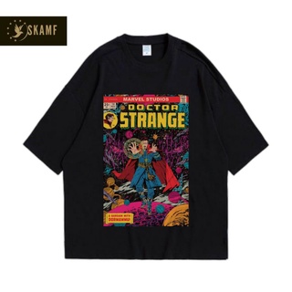 เสื้อยืดผ้าฝ้ายพิมพ์ลายขายดี เสื้อยืด พิมพ์ลาย Strange VINTAGE DOCTOR| เสื้อยืด พิมพ์ลายการ์ตูนมาร์เวล ดร. ฟิล์มแข็งแรง