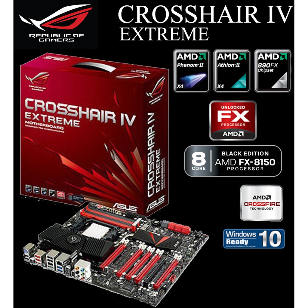Mainboard AMD CROSSHAIR IV EXTREME (Socket AM3) มือสอง พร้อมส่ง แพ็คดีมาก!!! [[[แถมถ่านไบออส]]]
