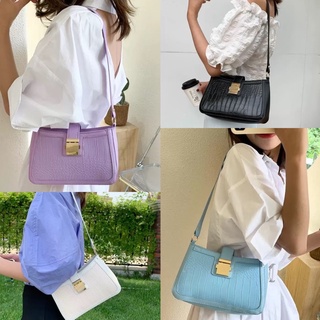 🌸พร้อมส่ง!! 👜 กระเป๋าสะพายข้างลายหนัง ลุคคุณนายสุดๆ