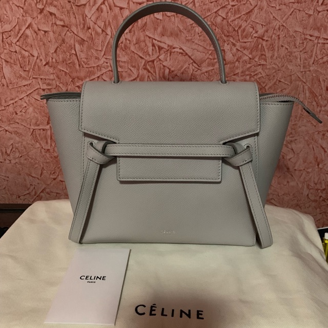 Like new !!! Celine nano belt bag สีใหม่ light grey
