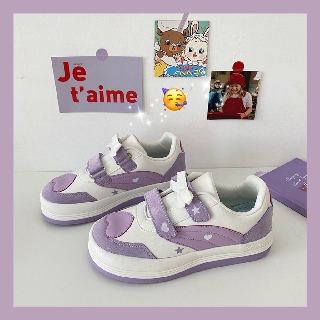 🔥Hot sale！ INS Summer College style soft girl love magic stickers small white shoes female Chic port style street shoot