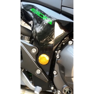 ฝาปิดรูเฟรม สำหรับ Kawasaki Z800 ข้างซ้นและข้างขวา วัสดุอลูมิเนียมเกรด 6061 T651 ติดตั้งง่าย