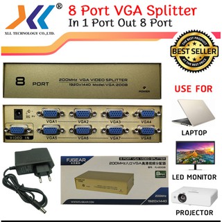 VGA Splitter Box 1 in 8 out VGA6013