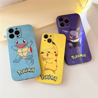 เคสซิลิโคน สำหรับ iPhone 14 Pro Max iPhone 13 Pro Max iPhone 12 Pro Max iPhone 11 Pro Max XS Max Cartoon โปเกมอน POKEMON เจงการ์ GENGAR &amp; พิคาชู PIKACHU &amp; SQUIRTLE Silicone Case