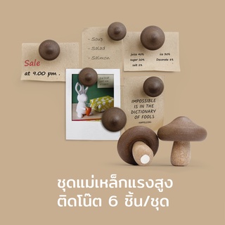 Qualy Shitake Magnet - Magnets แม่เหล็กติดตู้เย็น รุ่นเห็ดชิทาเกะ แม่เหล็กติดตู้เย็น ตู้เอกสาร กระดานแม่เหล็ก QL10229