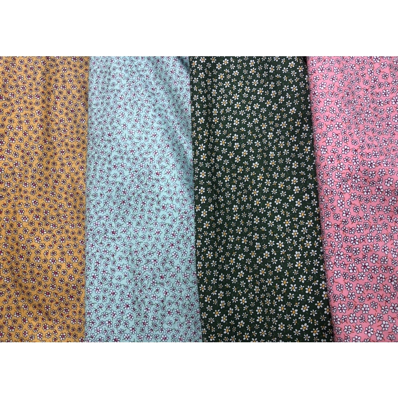 ผ้าพิมพ์ลายดอกเล็กผ้าเมตรCS00075Cotton100%พิมพ์ลาย ราคา ถูกที่สุด ดีลบีเคเค