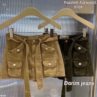 🇰🇷New🇰🇷  Korea darim pocket miniskirt With belt กระโปรงกางเกงกระเป๋าdarim มาพร้อมสายเข็มขัด