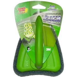 3M™ Scotch-Brite® สก๊อตช์-ไบรต์ แผ่นใยขัดพร้อมด้ามจับ, รุ่น หัวจรวดเข้าซอก, สีเขียว, สำหรับงานทั่วไป