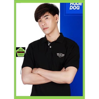 rudedog เสื้อโปโล ชาย หญิง   รุ่น Wing สีดำ