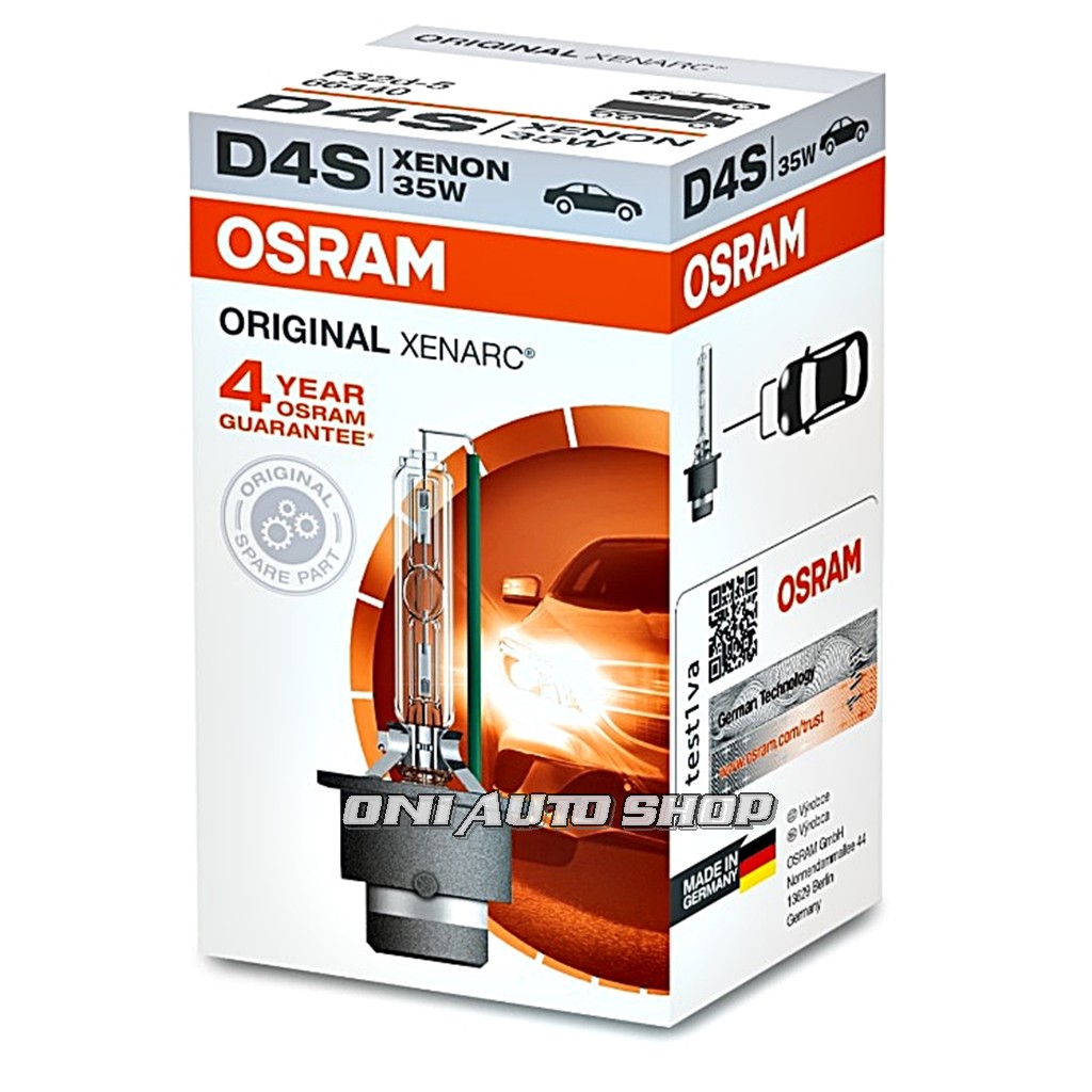 Osram D4S 66440 หลอดไฟซีนอน HID XENON Osram D4S ของแท้ สำหรับรถรุ่นที่มีชุดไฟซีนอนมาจากโรงงานขั้วหลอ