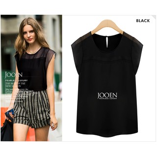 NEW! เสื้อชีฟองใส่ทำงาน สวยเรียบเก๋ แฟชั่นสไตล์เกาหลี B13500