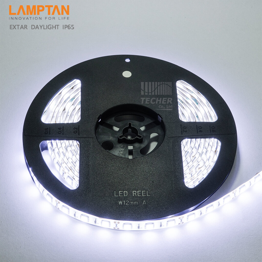 [Sale] ไฟ LED เส้น ชิพ 5050 LAMPTAN Extra Daylight แสงขาว 15000K 14.4W/M กันน้ำ IP65 ม้วน 5 เมตร [ออกใบกำกับภาษีได้] – โปรปัง