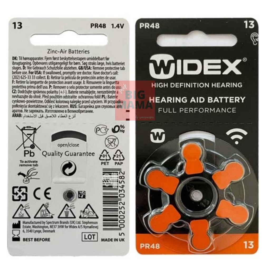 Widex A13 Pr48 ถ่านเครื่องช่วยฟัง เบอร์13 สีส้ม HearingAidBattery Size 13 (PR48) ราคา ถูกที่สุด ดีลบีเคเค แกลเลอรีภาพที่ 5