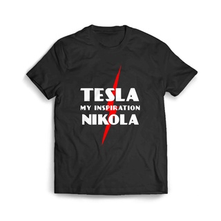 เสื้อผ้าผชเสื้อยืด พิมพ์ลาย Nikola Tesla Current Inventor สําหรับผู้ชายS-5XL