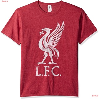 Sort.V New Fifth Sun Official Liverpool Fc Bird Logo Mens Tee เสื้อยืดพิมพ์ลาย เสื้อยืดผ้าฝ้าย 100%