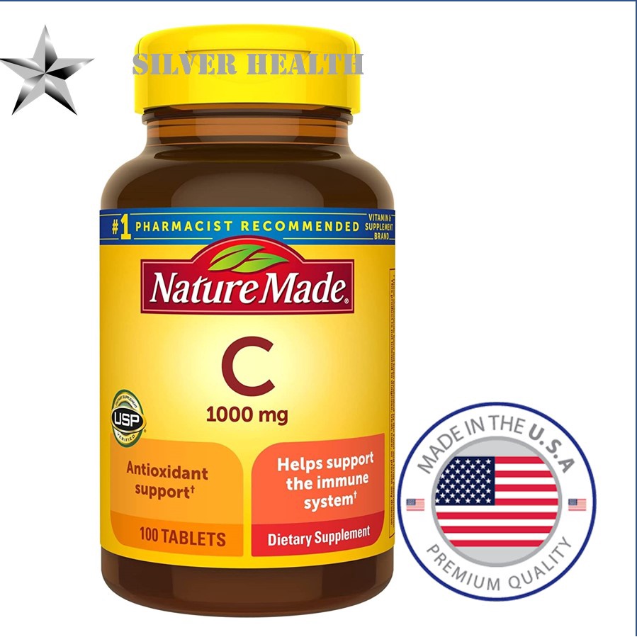 ⭐วิตตามินซี 1000 mg นำเข้าจาก USA⭐ Nature Made Vitamin C 1000 mg, 100 Tablets, Helps Support the Imm