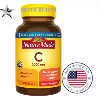 ⭐วิตตามินซี 1000 mg นำเข้าจาก USA⭐ Nature Made Vitamin C 1000 mg, 100 Tablets, Helps Support the Immune System