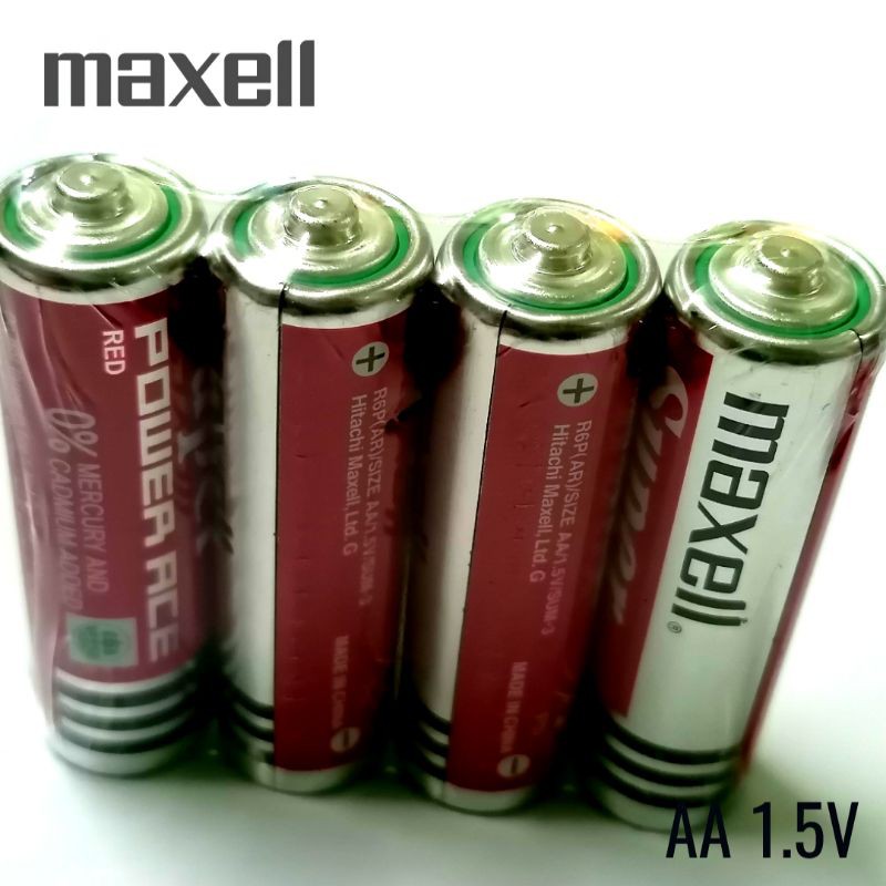 ถ่านขนาด​ AA.กำลังไฟ​ 1.5V​ R6P (AR) / SIZE AA / 1.5V / SUM-3 Hitachi Maxell, Ltd.