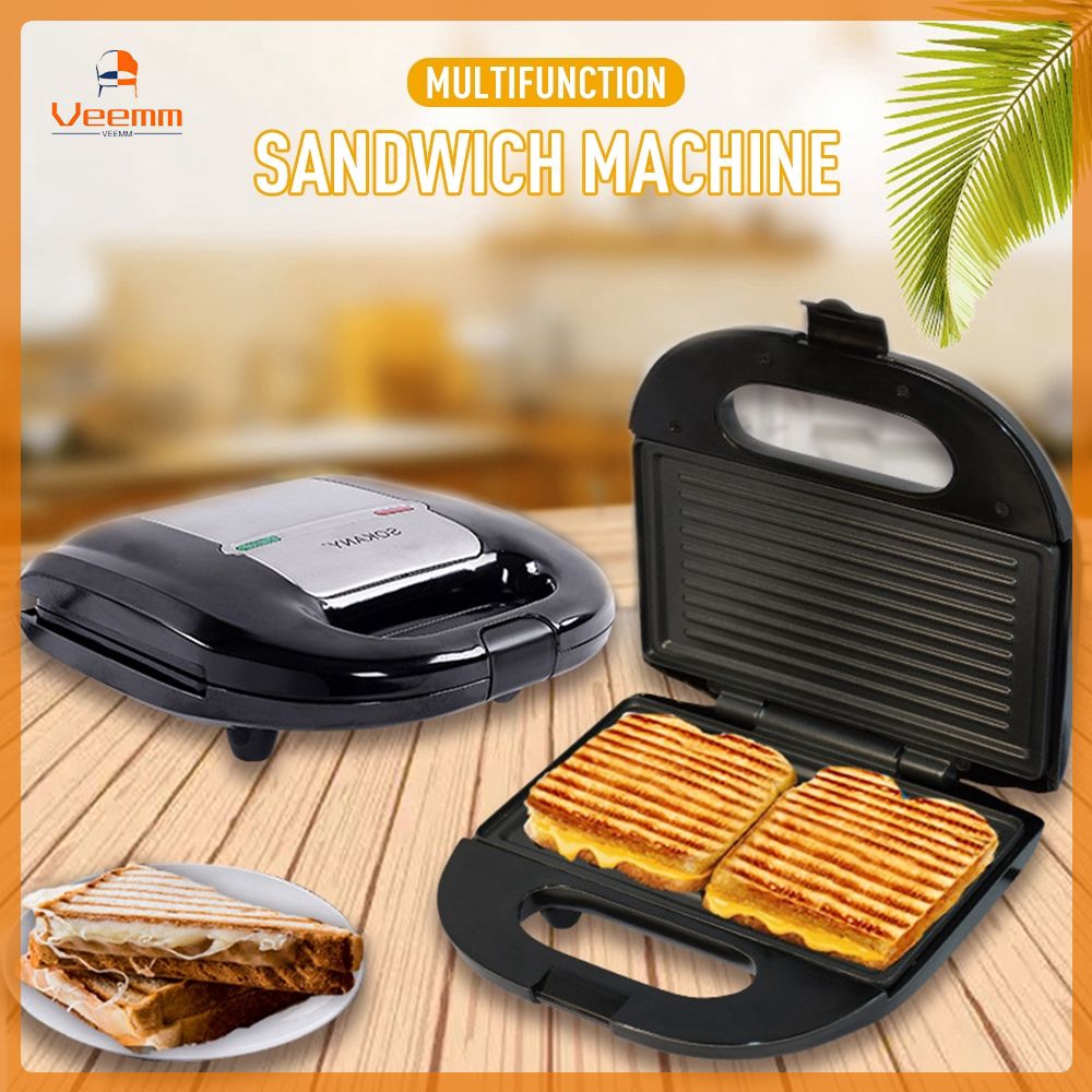 【Fast Delivery】 SOKANY Electric Panini Press Sandwich Maker Grill with Nonstick Grids Medium