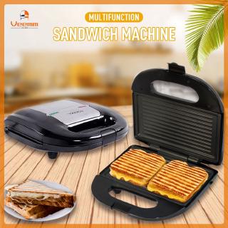 【Fast Delivery】 SOKANY Electric Panini Press Sandwich Maker Grill with Nonstick Grids |Medium|Chrome Finish 【Veemm】